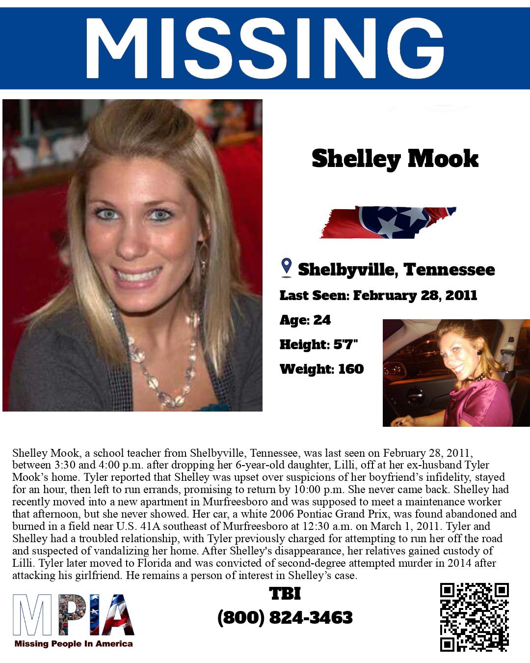 Missing: Shelley Mook, 24, Shelbyville, Tennessee