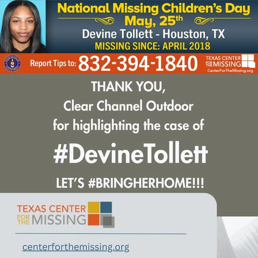 Missing: Devine Rolynn Tollett, 25, Houston, Texas