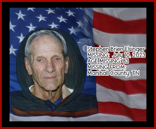 Missing: Stephen Brien Elsinger, 83, Marshall County, TN