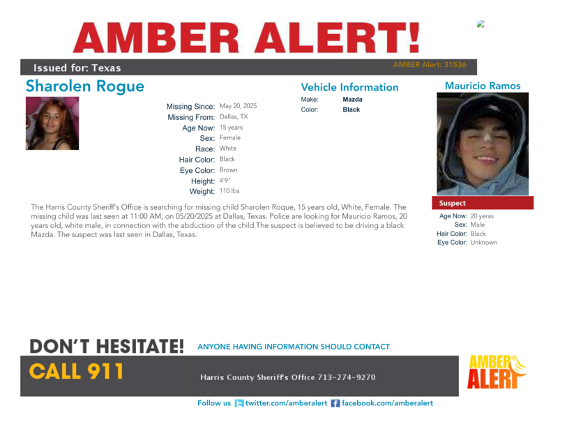 Missing: Sharolen Roque, 15, Houston, TX