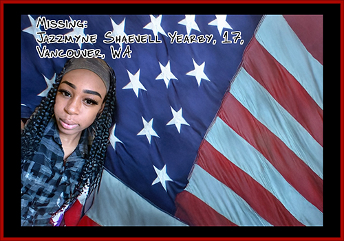 Missing: Jazzmyne Shaevell Yearby, 17, Vancouver, WA